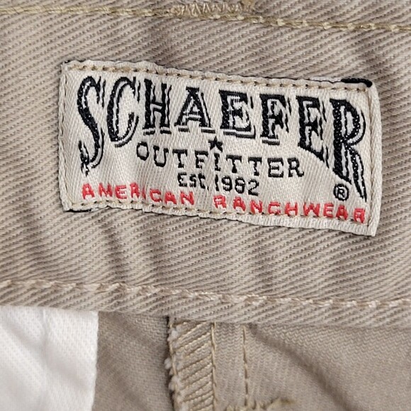 Schaefer Outfitters Ranchwear Trousers Chino Pants Flat Front Twill Khaki 40x34 - Picture 12 of 13